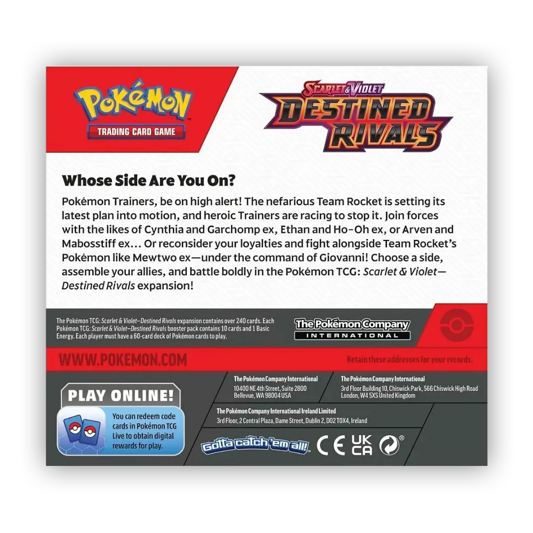 Pokemon Destined Rivals Booster Display