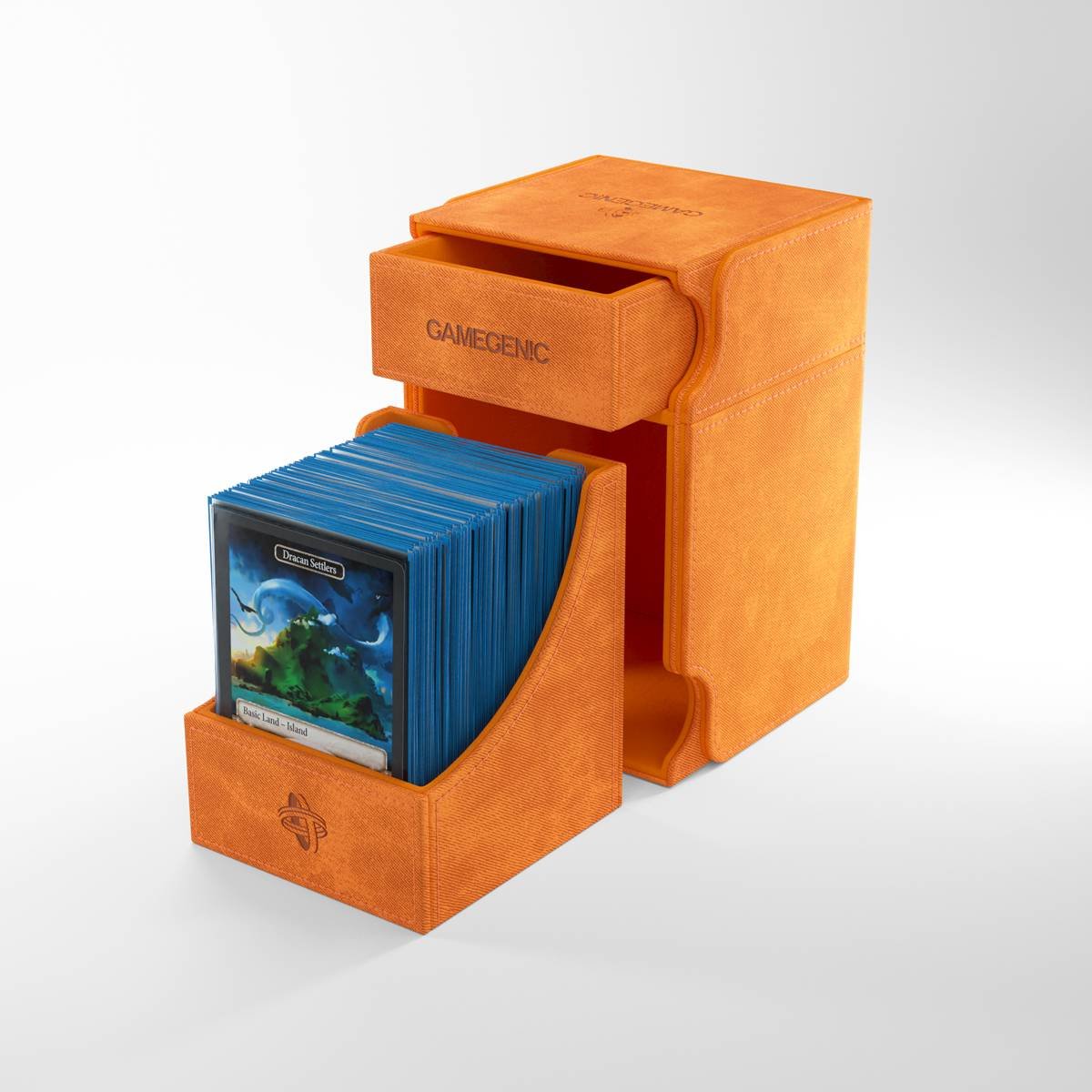 Gamegenic - Deckbox Convertible Watchtower 100+ - Orange - SparkLeaf TCG
