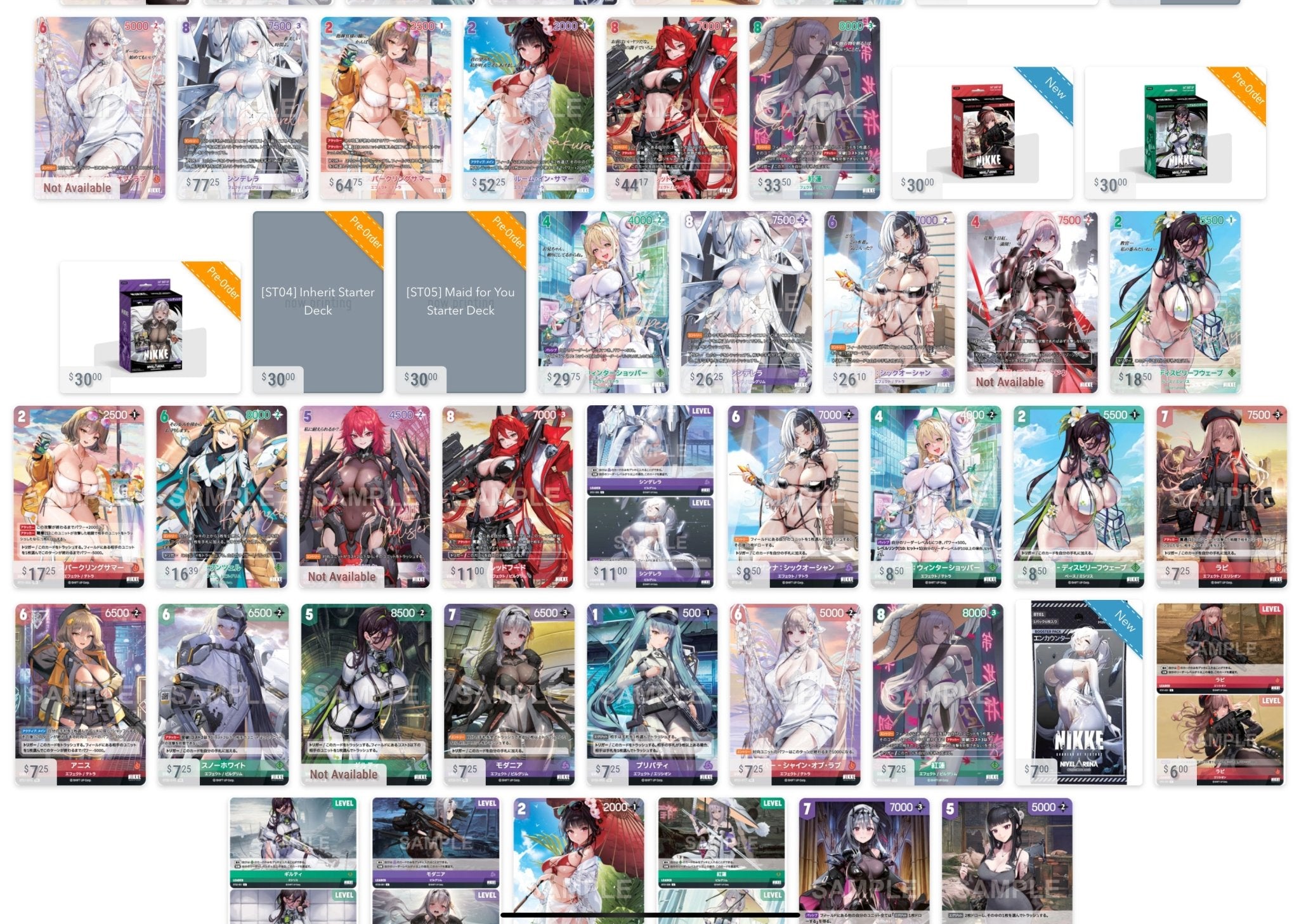 Nivel Arena Nikke Goddess of Victory Booster Pack BT01 - SparkLeaf TCG