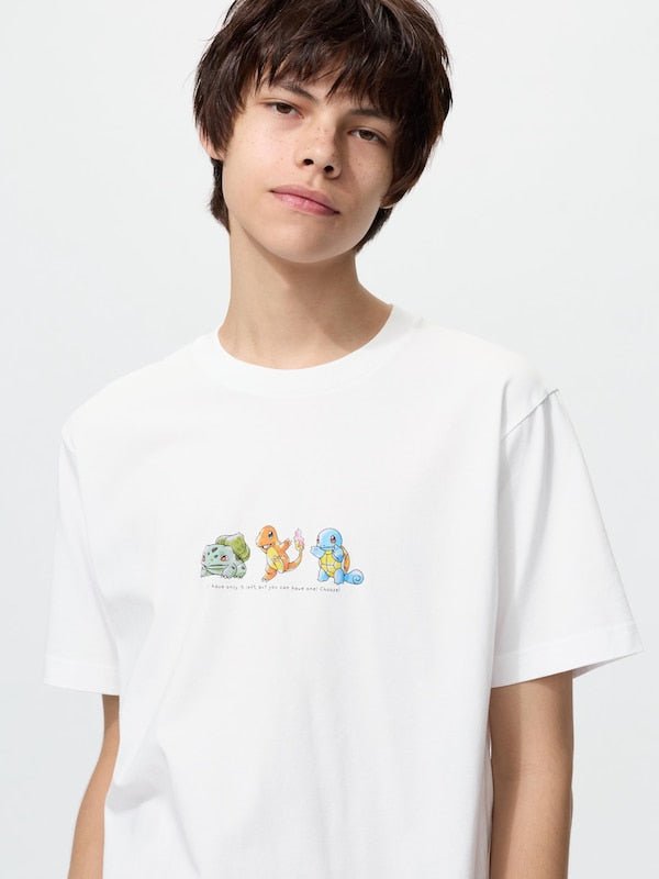 Pokémon 30th Anniversary - UT Short Sleeve Graphic T-shirt - 3 Starters - SparkLeaf TCG