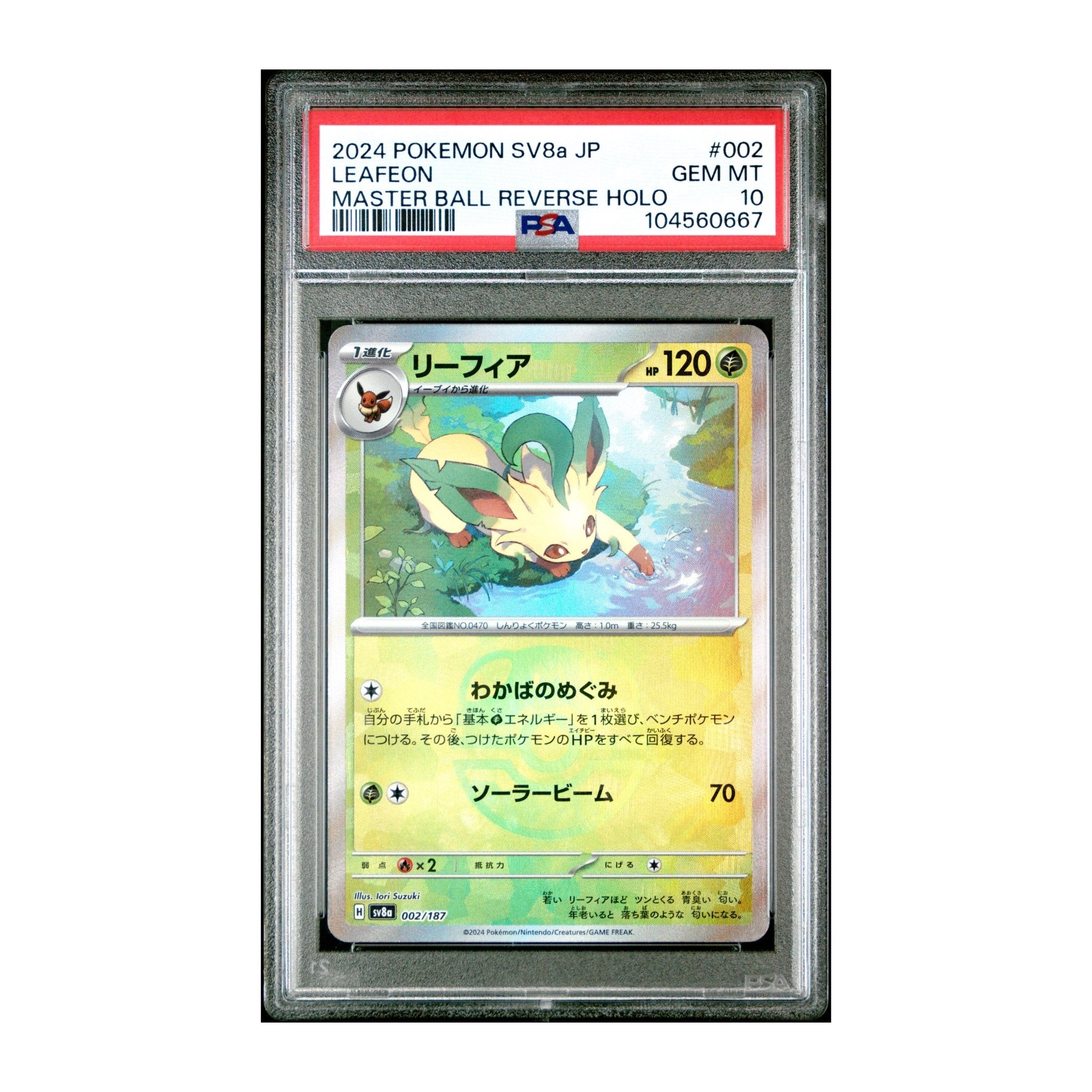 Pokémon Leafeon 2024 PSA 10 Terastal Festival Masterball JP - SparkLeaf TCG