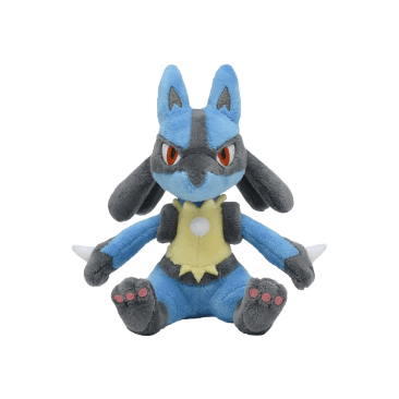 Pokemon Lucario Plushy 448 - Sitting Cuties - SparkLeaf TCG