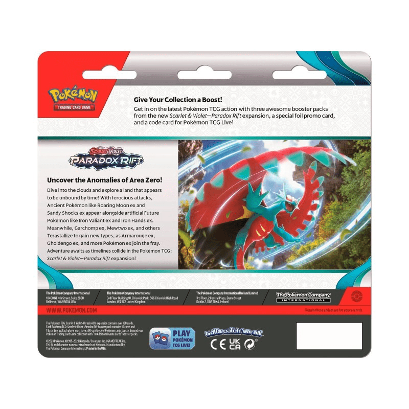 Pokémon - Paradox Rift Three Pack Promo Blister - EN - SparkLeaf TCG