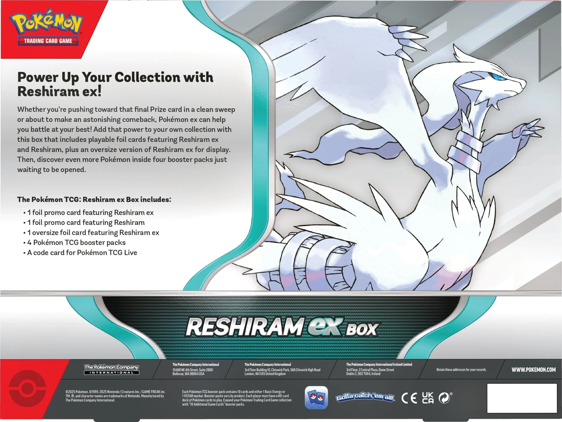 Pokémon - Reshiram ex Box - EN - SparkLeaf TCG