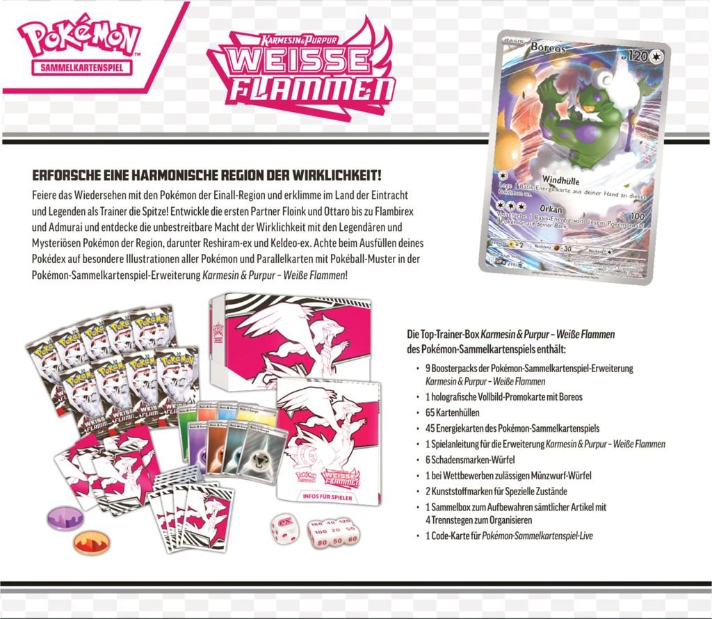 Pokémon - Weisse Flammen Top Trainer Box (TTB) - DE - SparkLeaf TCG