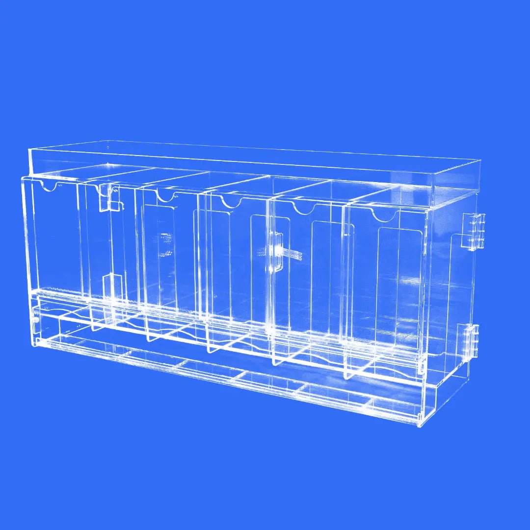 The Acrylic Box - 6 - Slot Acrylic Pack Dispenser - SparkLeaf TCG