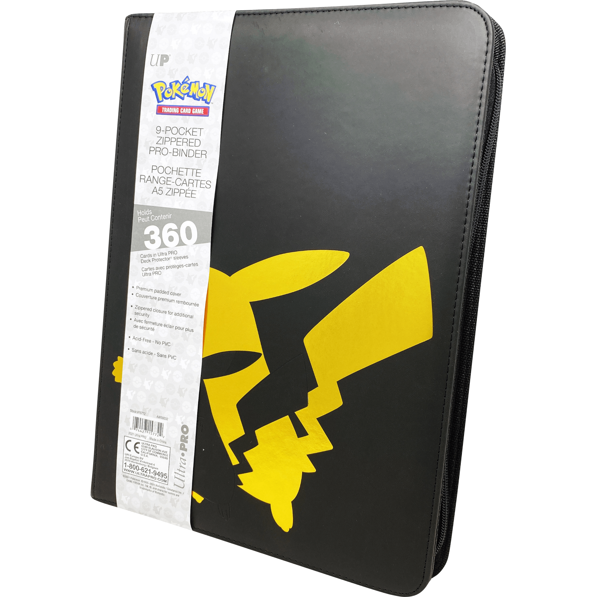 Ultra Pro - Elite Series: 9 - Pocket Zippered PRO - Binder Pikachu - SparkLeaf TCG