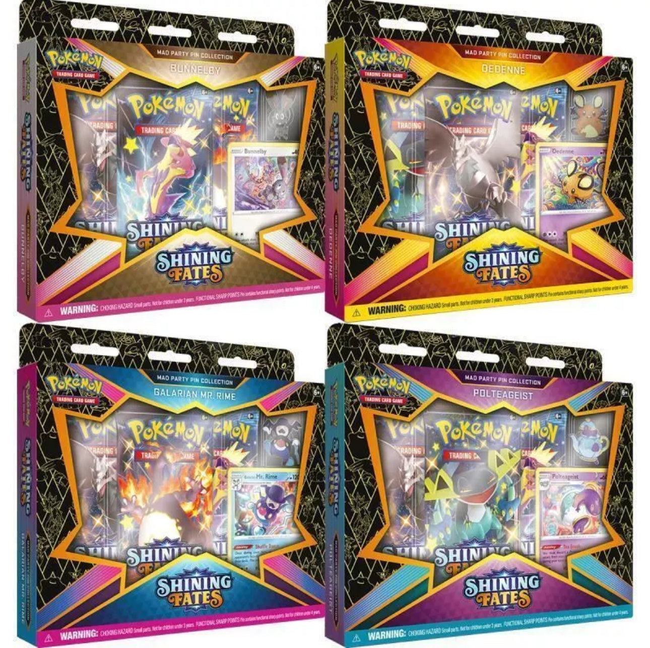 Pokémon - Shining Fates Mad Party Pin Collection Sealed Case - EN - SparkLeaf TCG