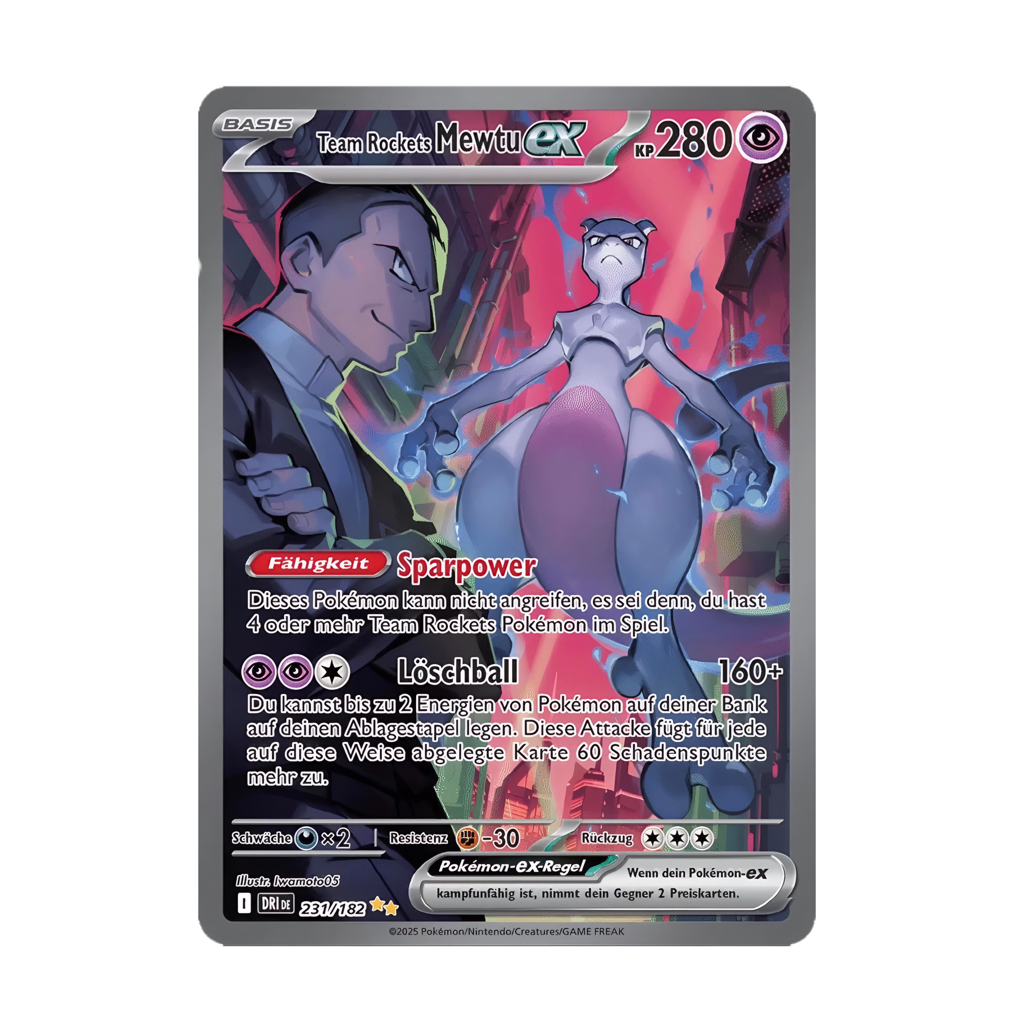 Team Rocket's Mewtwo ex 231/182 Destined Rivals SAR - EN