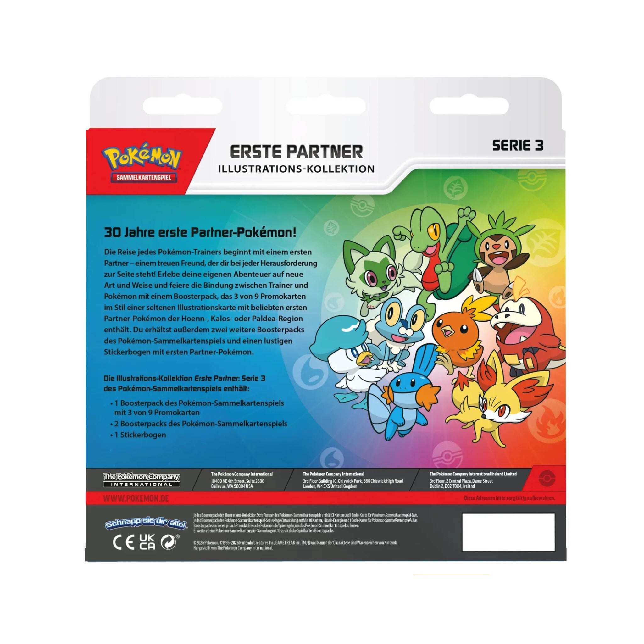 Pokémon - Erste Partner Serie 3 Illustrations Kollektion - DE