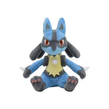 Pokemon Lucario Plushy #448 - Sitting Cuties - SparkLeaf TCG