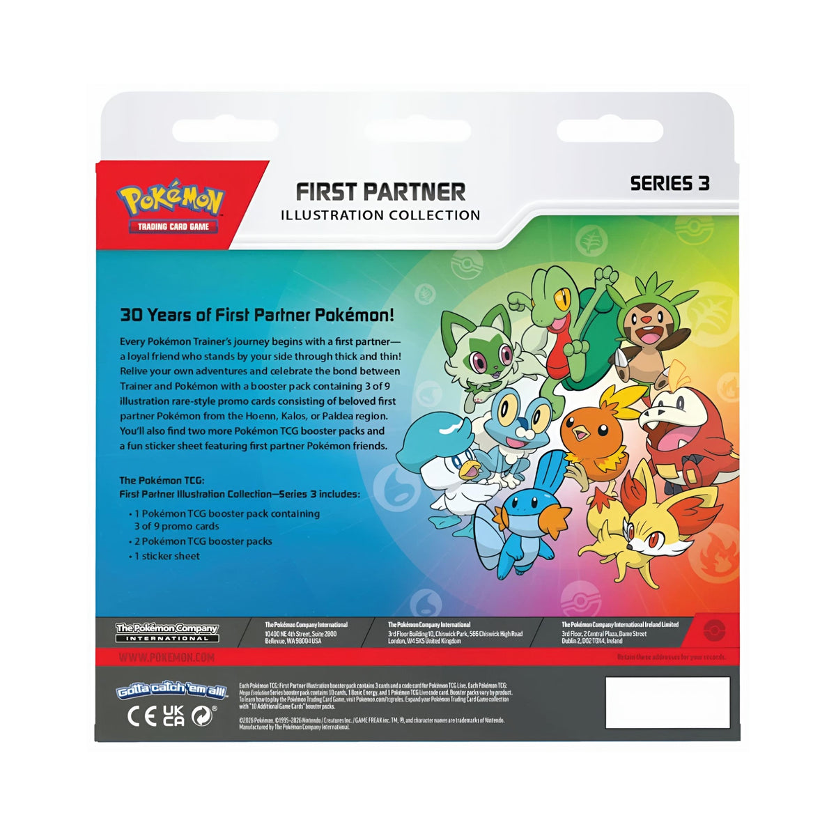 Pokémon - First Partner Illustration Collection Series 3 - Sealed Case - EN