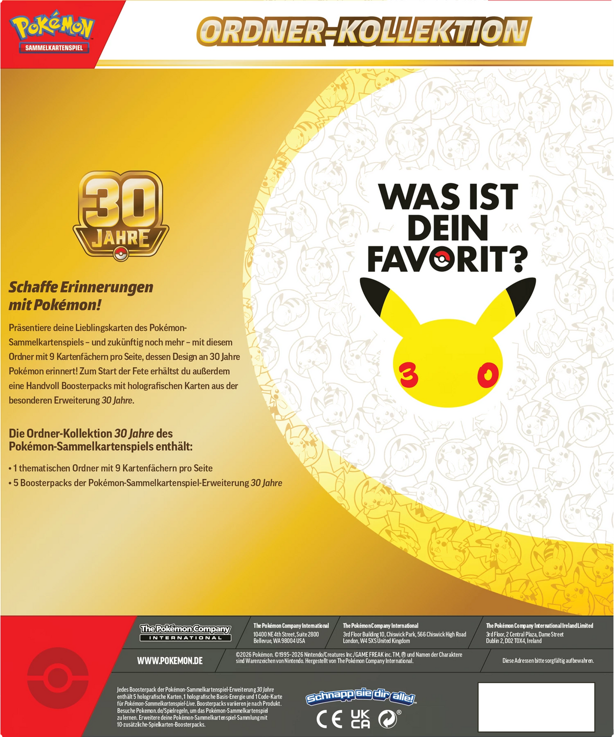 Pokémon - 30th Celebration Binder Collection