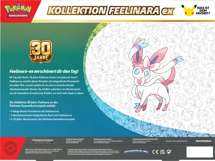 Pokémon - 30th Celebration Sylveon ex Box