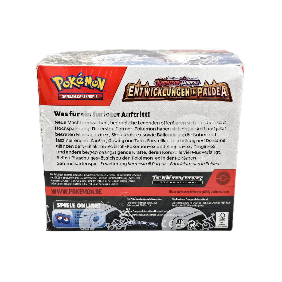 Pokémon - Entwicklungen in Paldea Booster Display Sealed Case - DE