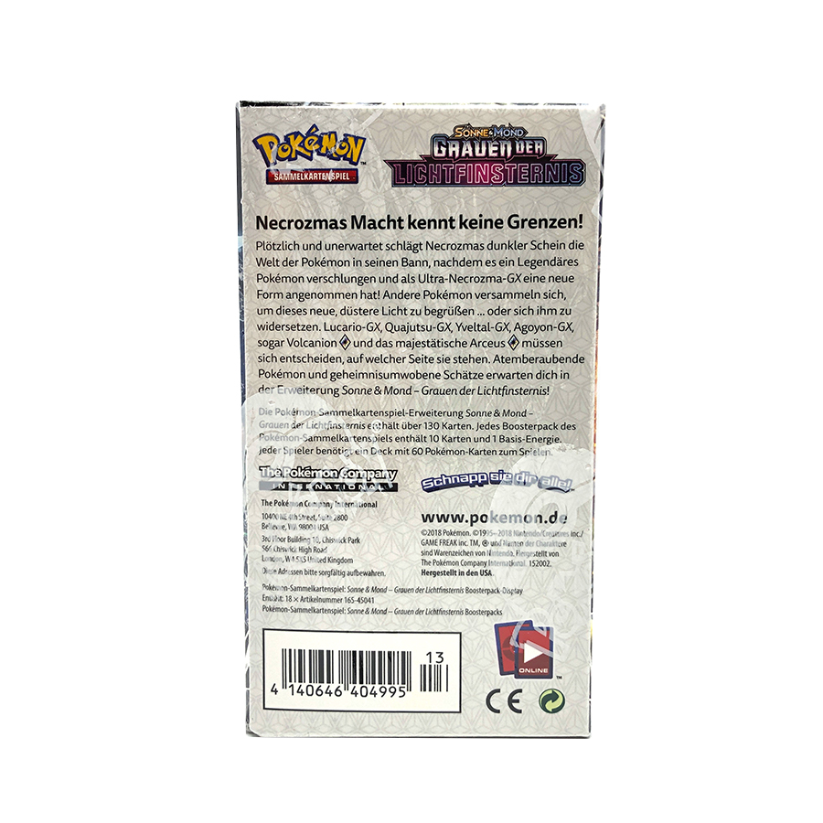 Pokémon Grauen der Lichtfinsternis 18er Booster Display - DE - SparkLeaf TCG