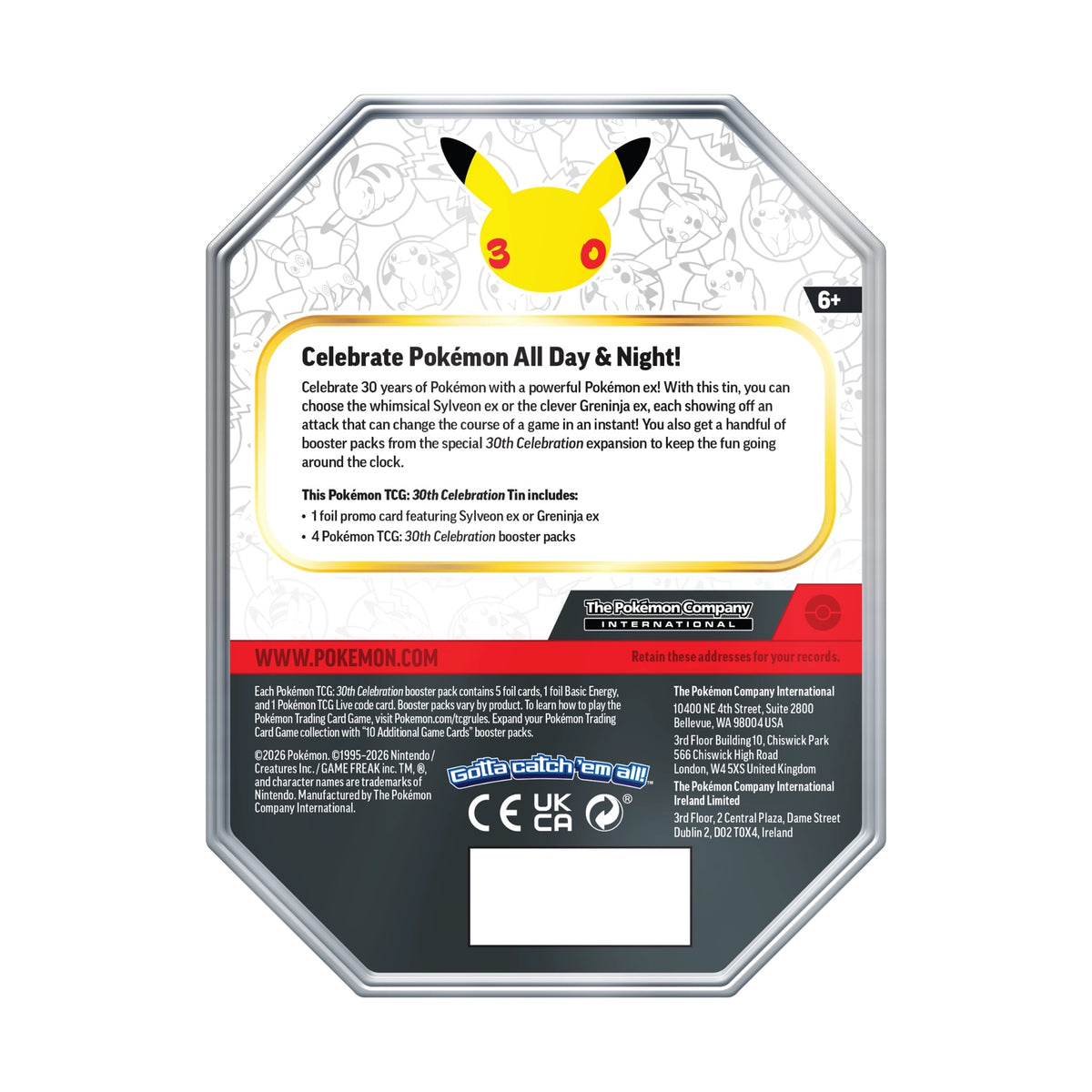 Pokémon - 30th Celebration Sylveon ex Tin
