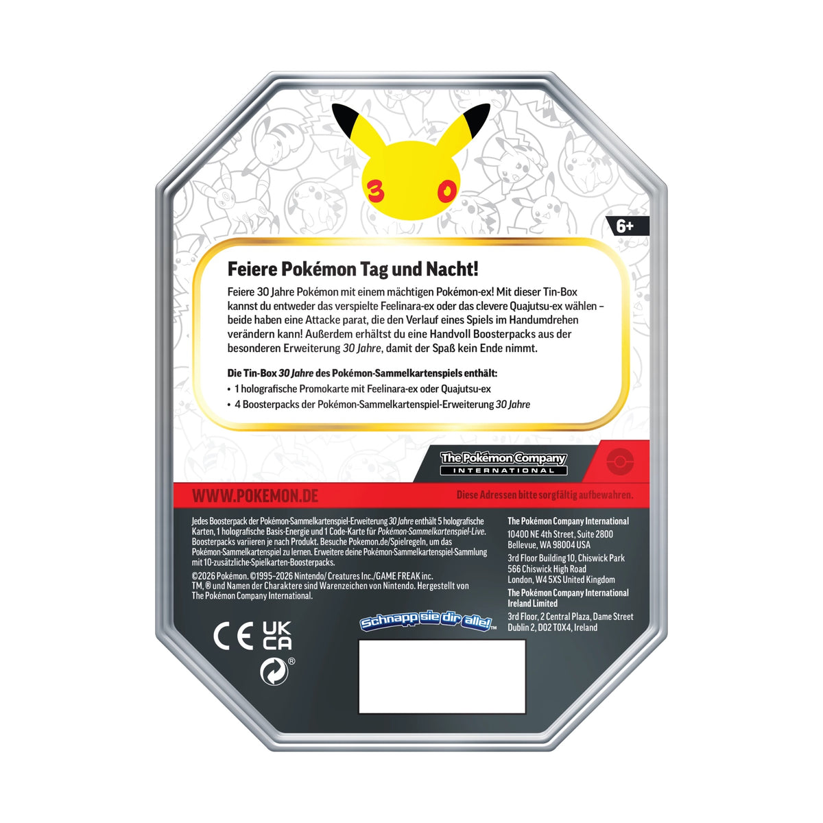Pokémon - 30th Celebration Sylveon ex Tin