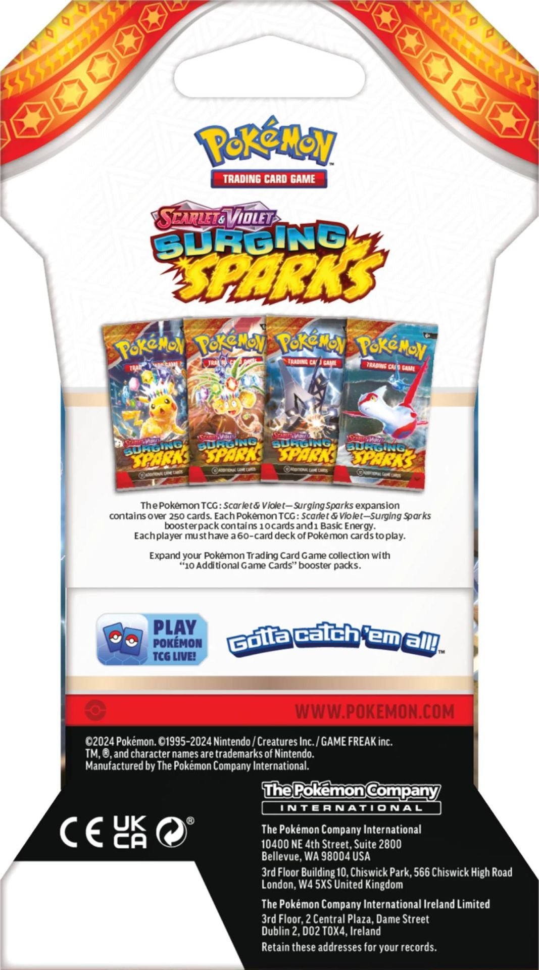 Pokémon - Surging Sparks Sleeved Booster - EN - SparkLeaf TCG