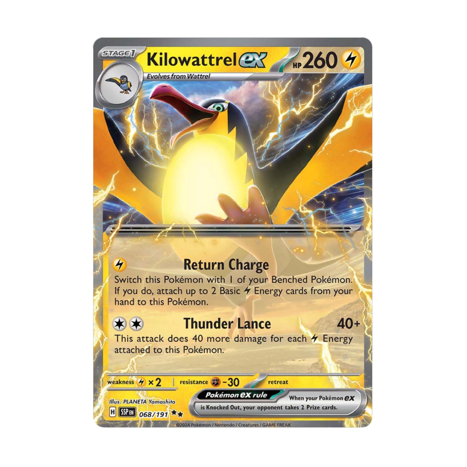 Kilowattrel ex 068/191 Surging Sparks - SparkLeaf TCG