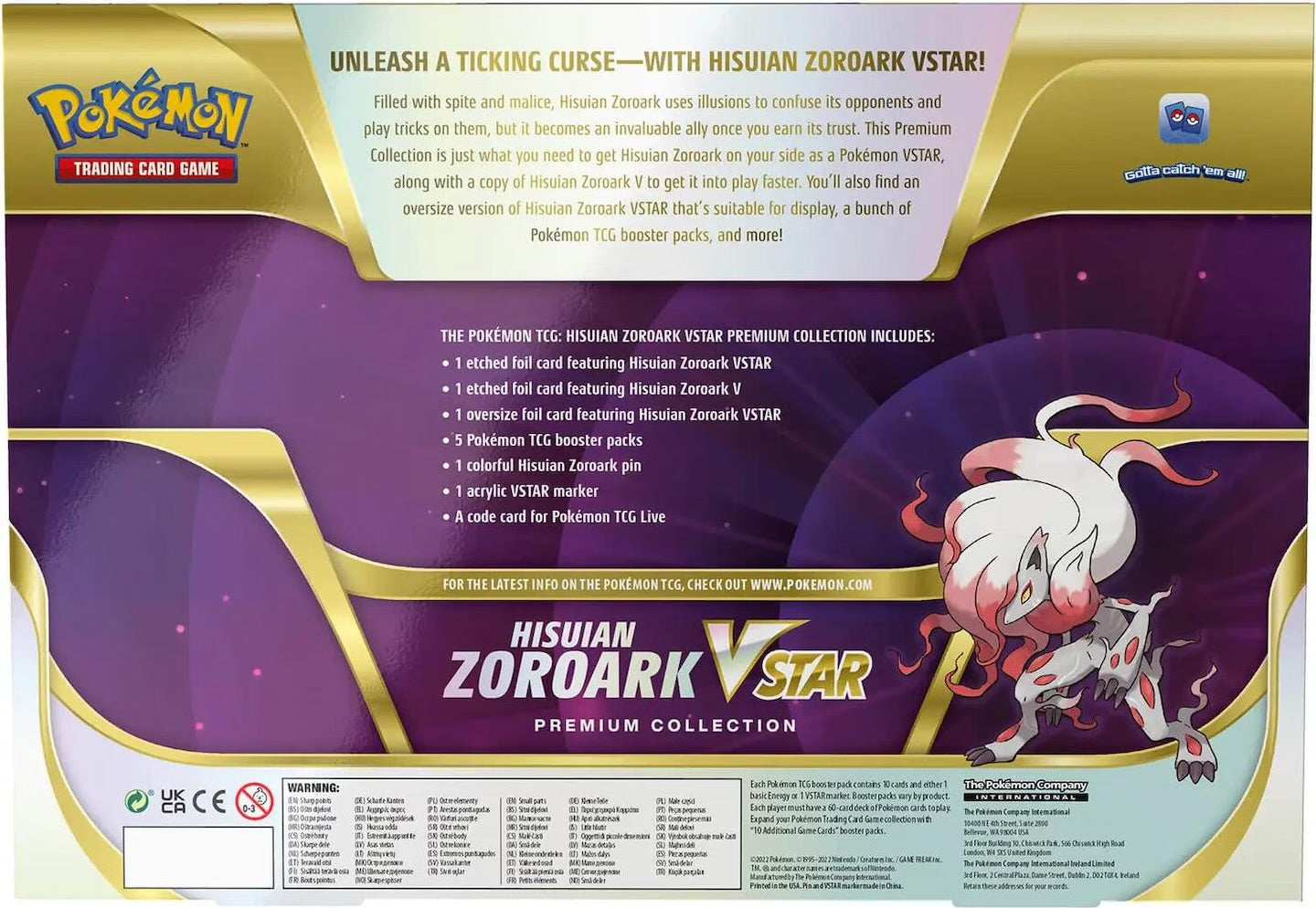 Pokémon - Hisuian Zoroark Vstar Premium Collection - EN - SparkLeaf TCG