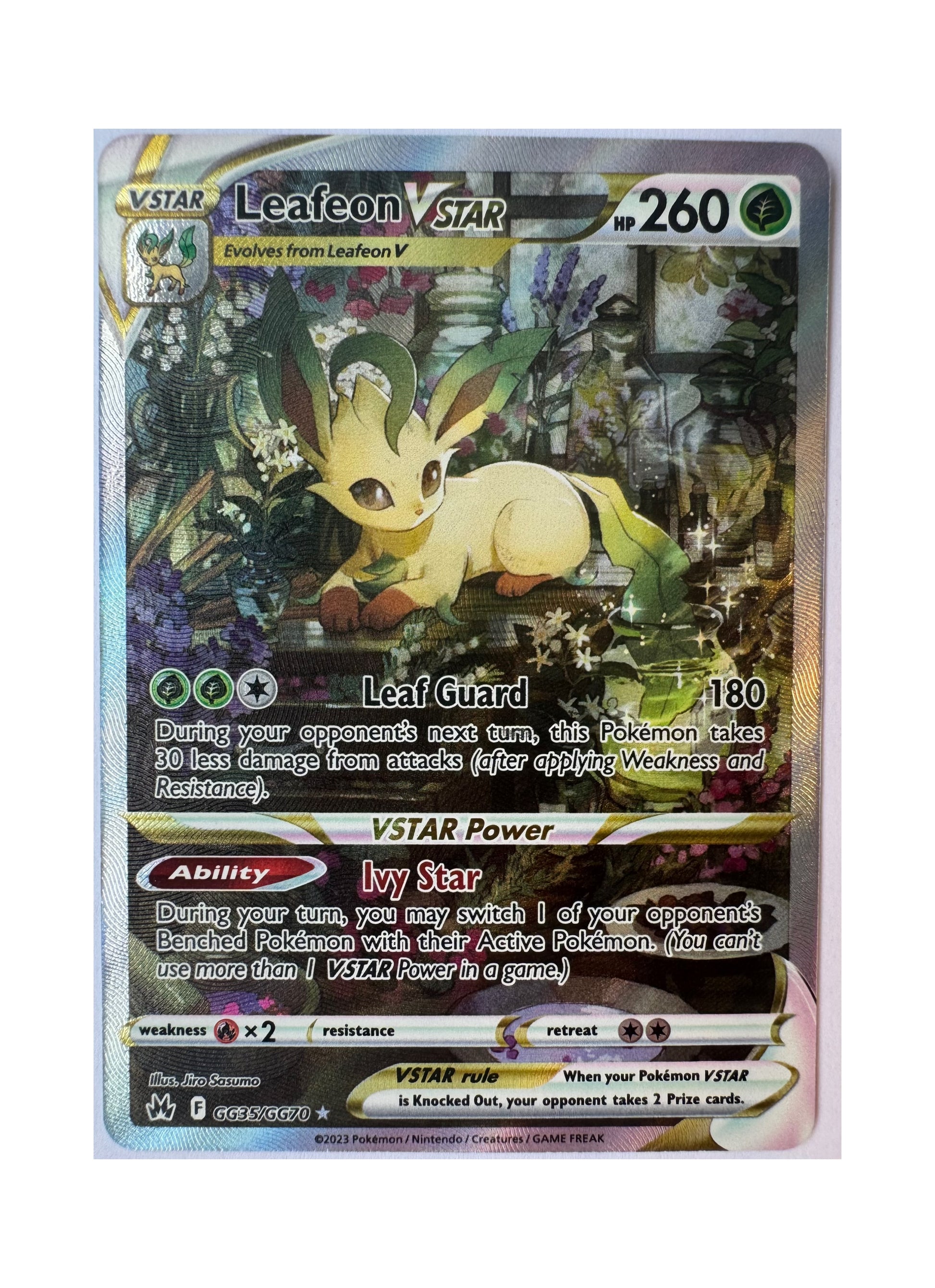 Leafeon Vstar GG35/GG70 Crown Zenith SAR - SparkLeaf TCG