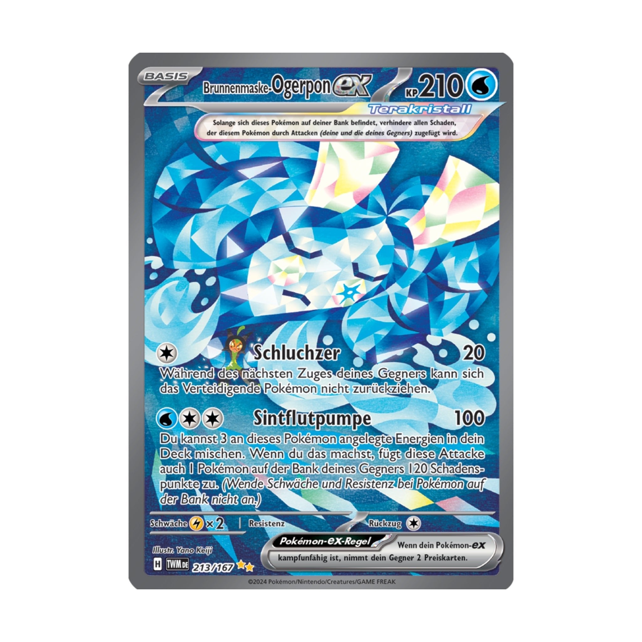 Brunnenmaske - Ogerpon ex 213/167 Maskerade im Zwielicht SAR - SparkLeaf TCG