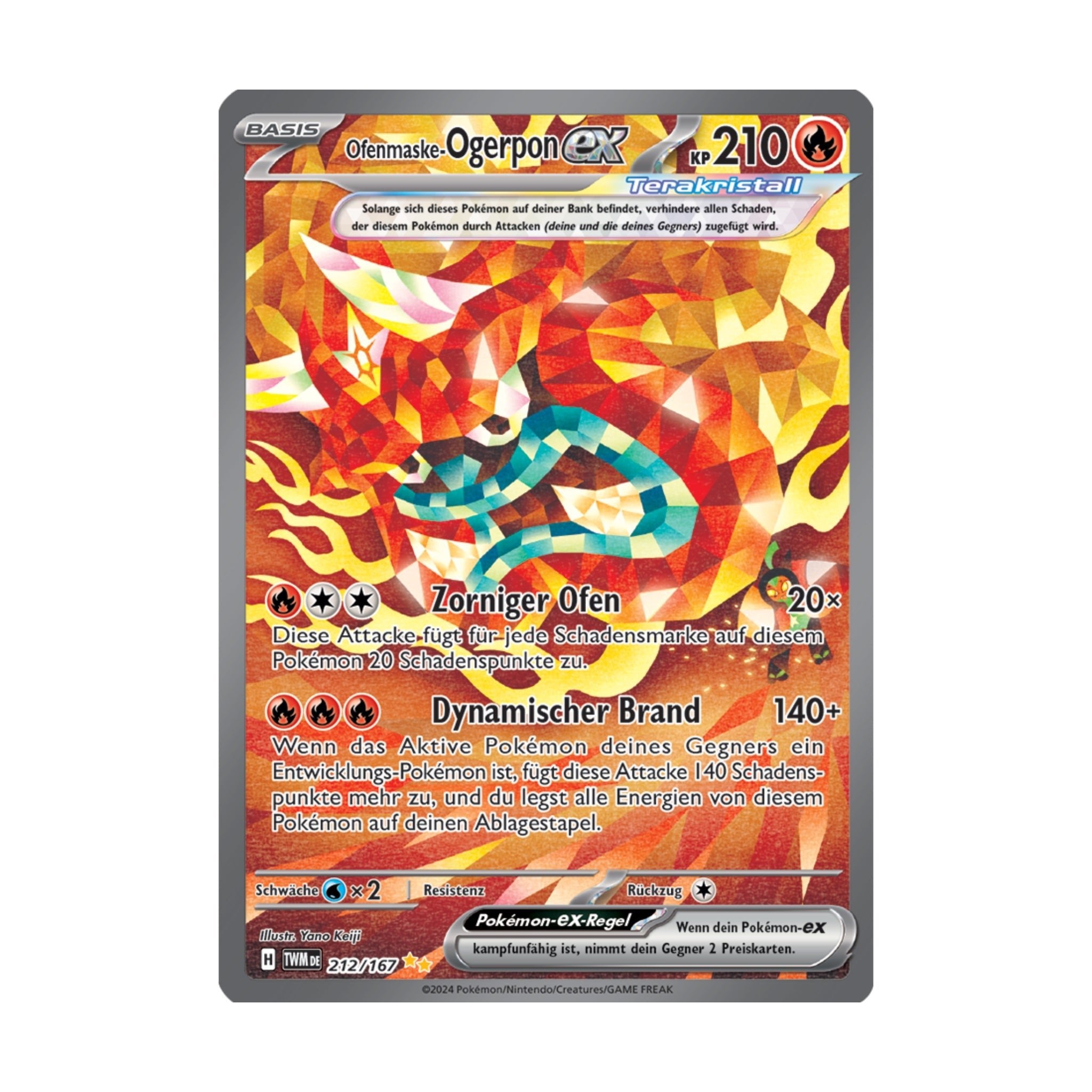 Ofenmaske - Ogerpon ex 212/167 Maskerade im Zwielicht SAR - SparkLeaf TCG