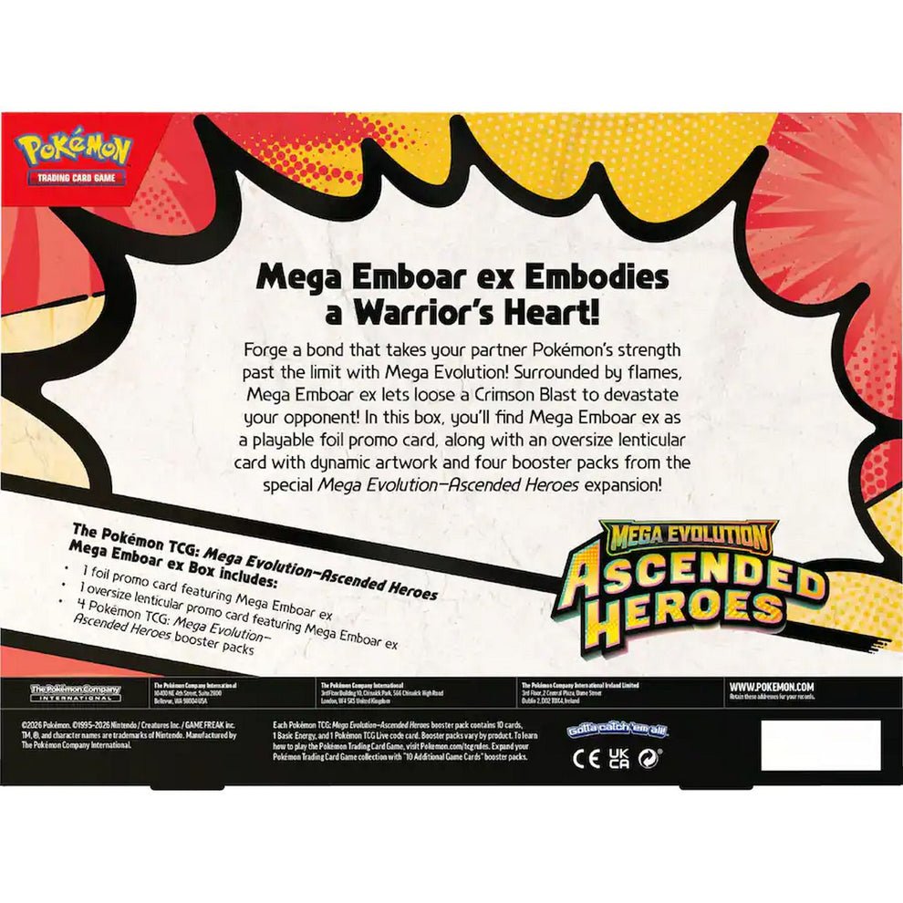 Pokémon - Ascended Heroes Mega Emboar ex Box - SparkLeaf TCG