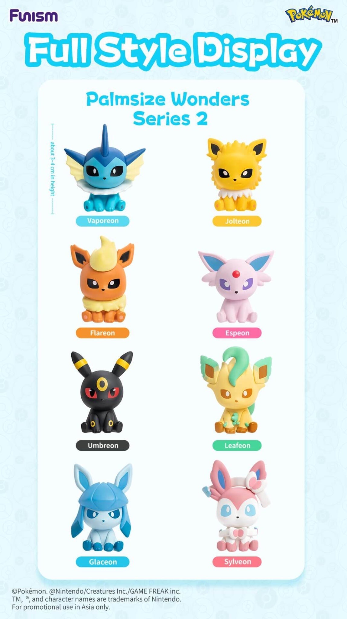 Pokémon Funism Palmsize Wonders Vol. 2 Eevee Set Blind Box Pokéball - SparkLeaf TCG