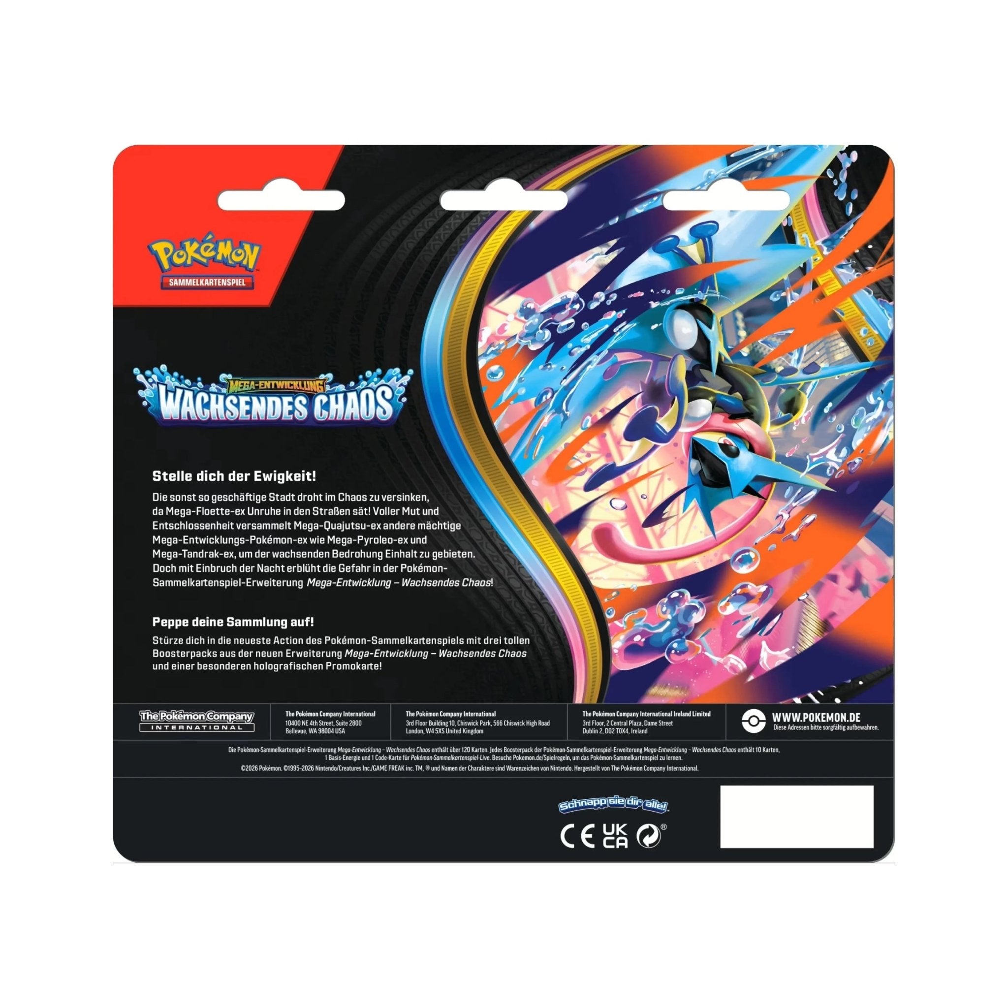 Pokémon - Wachsendes Chaos Three - Pack Blister - DE - SparkLeaf TCG